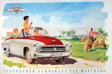 Wartburg Eisenach Convertible Modelprogram 1956 Carbrochure (6568)